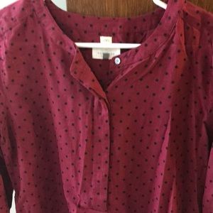 Women’s Loft polka dot tunic